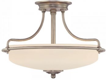 Griffin Polished Chrome Semi-Flush Ceiling Light 3 Lamps by Quoizel (QZ-GRIFFIN-SFS-C)