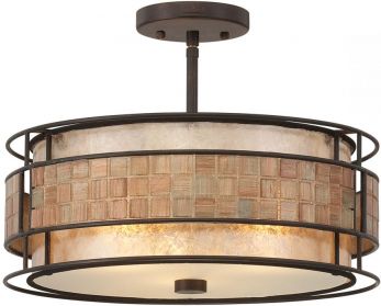 Laguna Renaissance Copper Semi-Flush Ceiling Light 3 Lamps by Quoizel (QZ-LAGUNA-SF)
