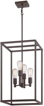 New Harbor Western Bronze Pendant 4 Lamps by Quoizel (QZ-NEW-HARBOR-4P)