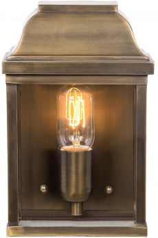 Victoria Solid Brass Wall Light 1 Lamp by Elstead (VICTORIA-BR)