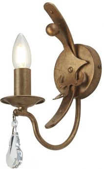 Windsor Gold Patina Wall Light 1 Lamp by Elstead (WINDSOR1-GOLD)