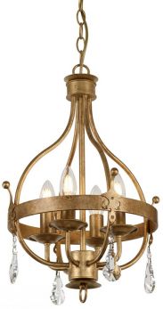 Windsor Gold Patina Pendant 4 Lamps by Elstead (WINDSOR4-GOLD)