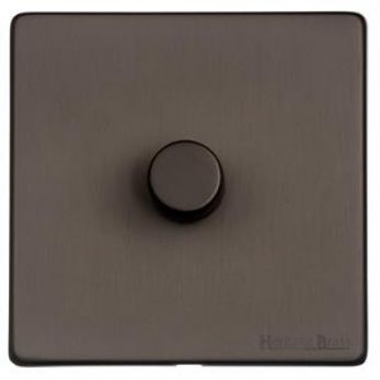 Vintage Matt Bronze 1-Gang 2-Way Dimmer Switch Screwless (X09.260.250)