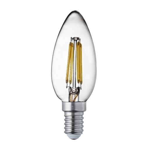 LED Lamps Pack x 10 - Dimmable E14 LED Filament Candle - 4.5W, 400lm