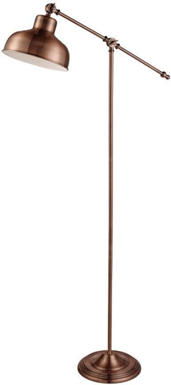 Macbeth Industrial Adjustable Floor Lamp, Antique Copper (2028CU)