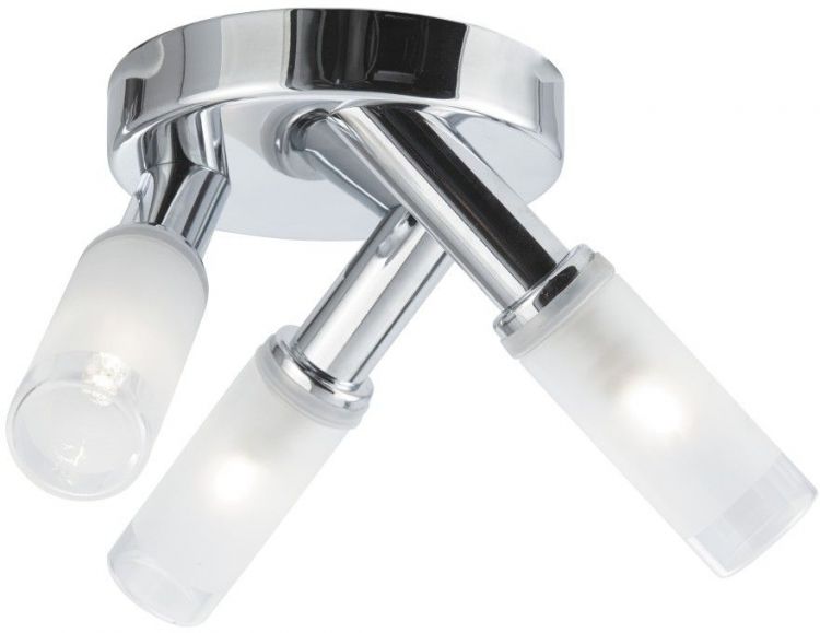 Bubbles Bathroom - IP44 (G9 LED) 3lt Ceiling, Frosted Glass, Chrome (2653-3CC-LED)