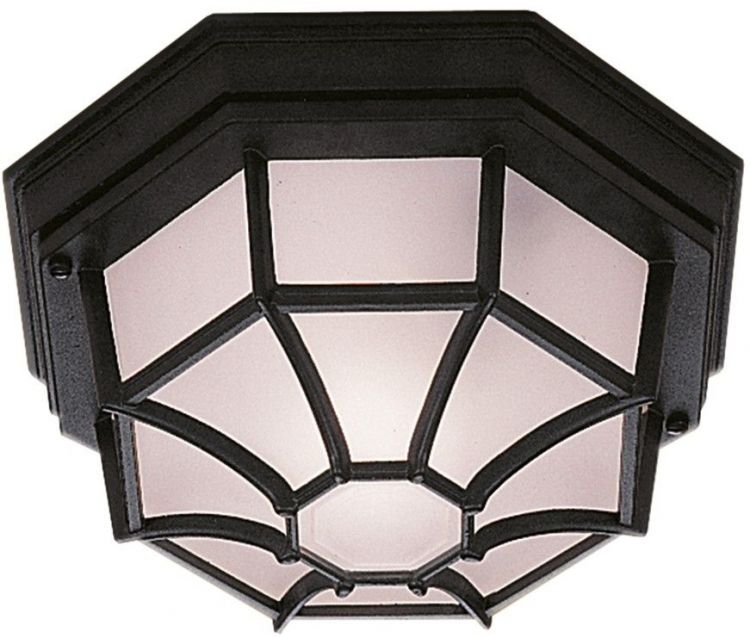Outdoor & Porch - Black Flush Light (2942BK)