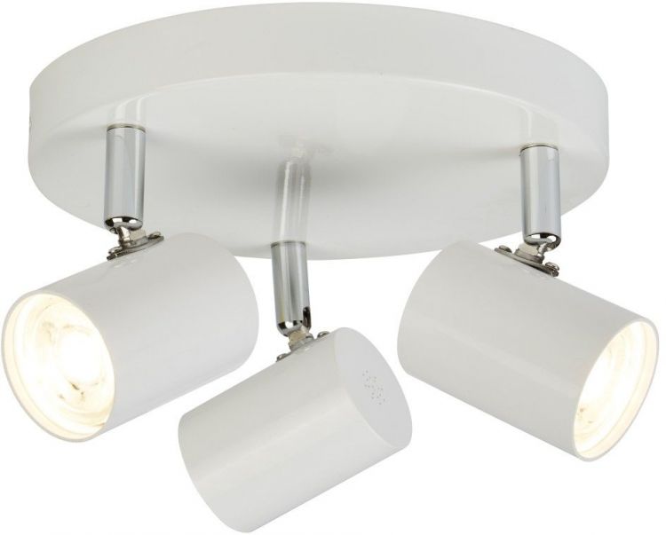 Rollo (Dim) 3lt Cylinder Head Spot Plate, White & Chrome (3173WH)