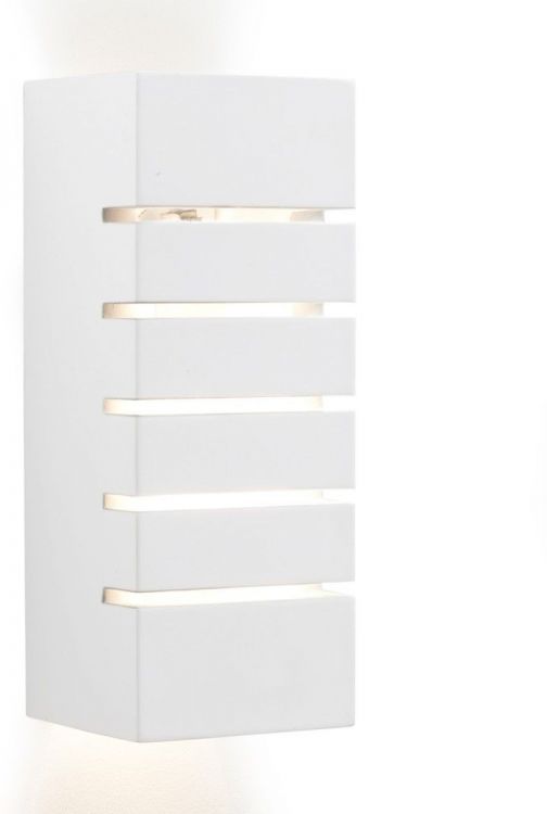 Wall Light White Rectangle Plaster (4274)