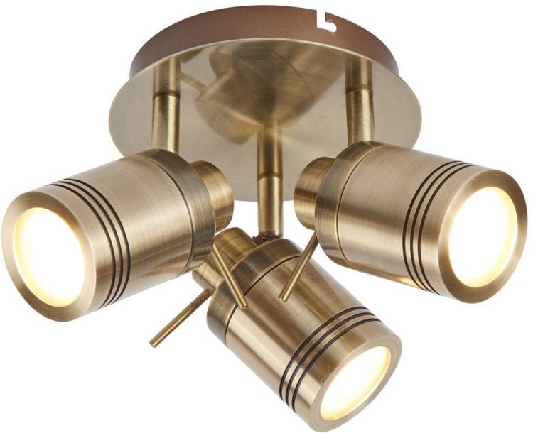 Samson 3lt IP44 Bathroom Spot Plate, Antique Brass (6603AB)