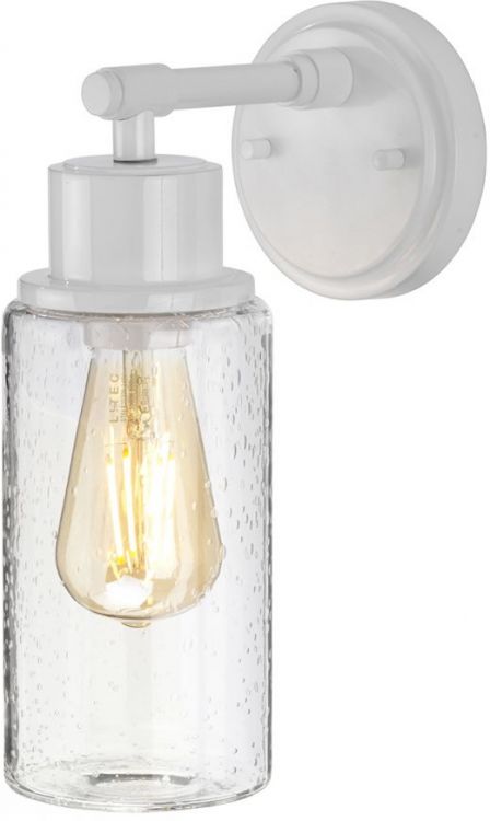 Morvah White Wall Light 1 Lamp by Elstead (BATH-MORVAH1-W)