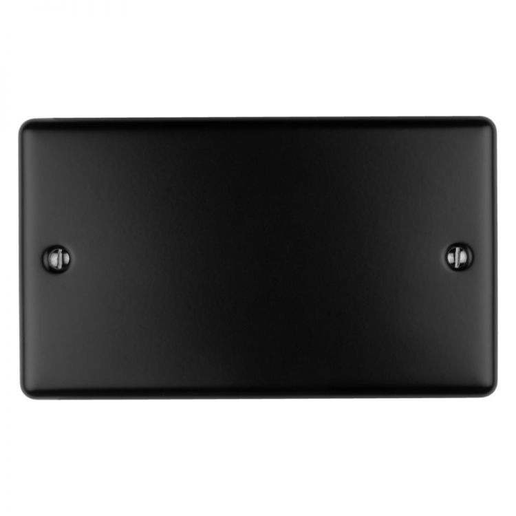 Eurolite Double Blank Plate Matt Black Enhance Range - EN2BMBB