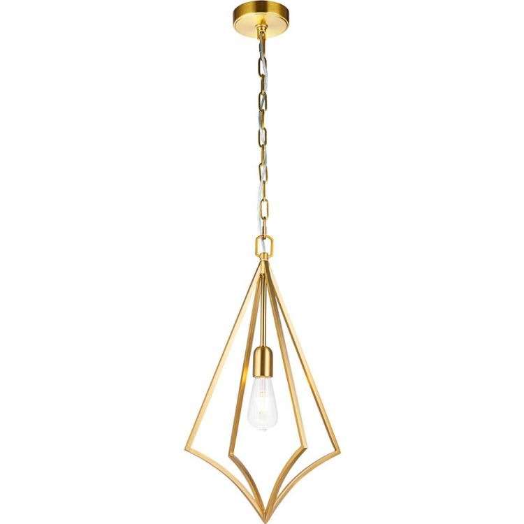 Nico Burnished Brass Medium Pendant 1 Lamp by Feiss (FE-NICO-P-M-BB)