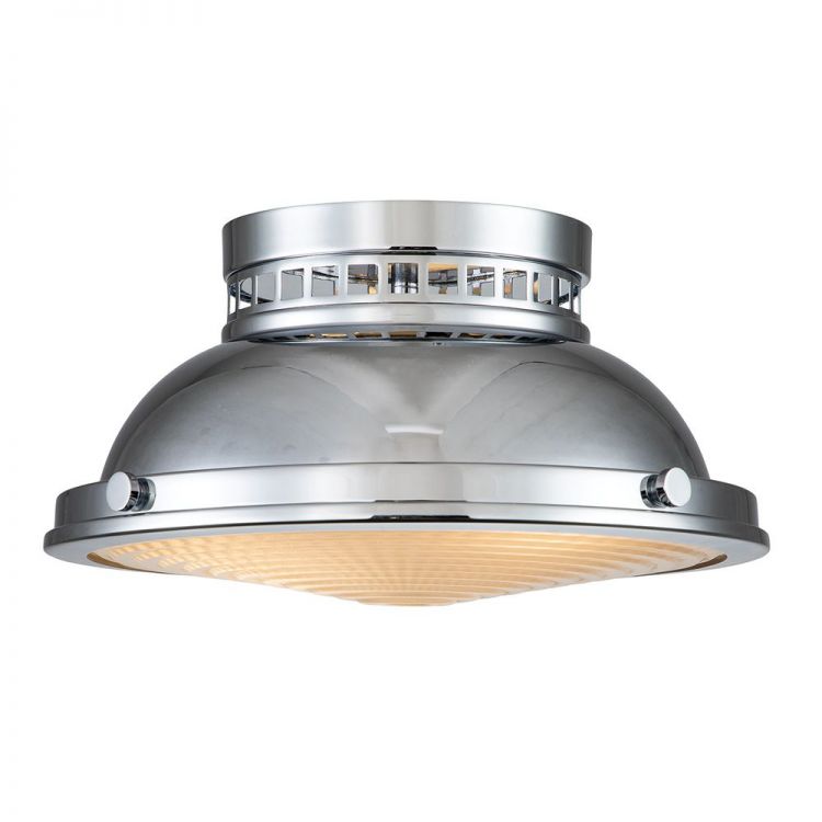 Hinkley Amelia Polished Chrome 2lt Flush Light from Elstead Lighting - HK-AMELIA-F-M-CM