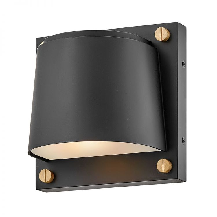 Hinkley Scout Black 1lt Small Wall Light from Elstead Lighting - HK-SCOUT-BK