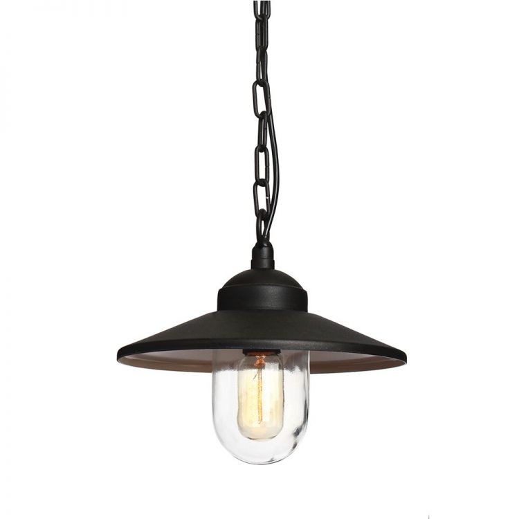Elstead Klampenborg Scandinavian Black Pendant Light