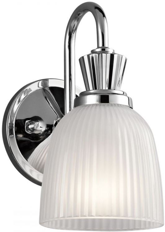 Cora Polished Chrome Wall Light 1 Lamp by Kichler (KL-CORA1-BATH)