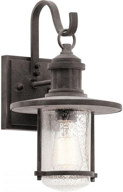 Riverwood Weathered Zinc Wall Light 1 Lamp by Kichler (KL-RIVERWOOD2-M)