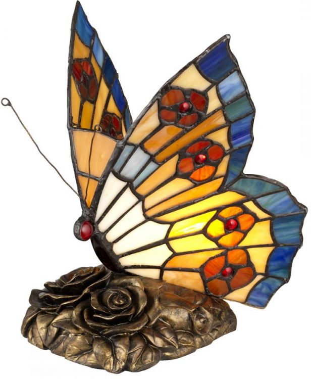 Tiffany Animal Lamps Architectural Bronze Table Lamp 1 Lamp by Quoizel (QZ-OBUTTERFLY-TL)
