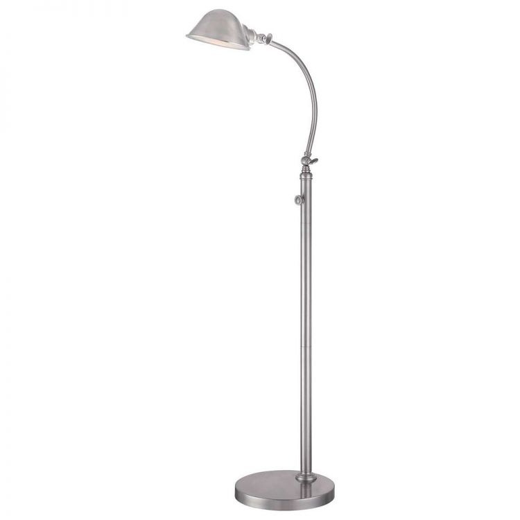 Quoizel Thompson Brushed Nickel LED Floor Lamp in Brushed Nickel from Elstead Lighting - QZ-THOMPSON-FLBN