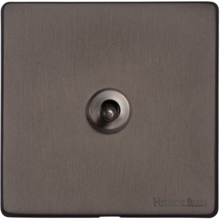 Vintage Matt Bronze 1-Gang 2-Way Dolly Switch Screwless (X09.3400)