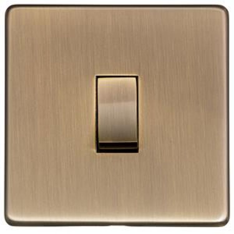 Studio Antique Brass Y91 1 Gang Rocker Switch (10 Amp)