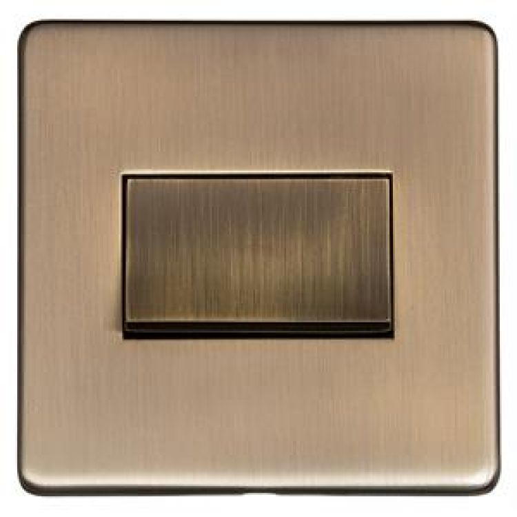 Studio Antique Brass Y91 6A Triple Pole Fan Isolator Switch