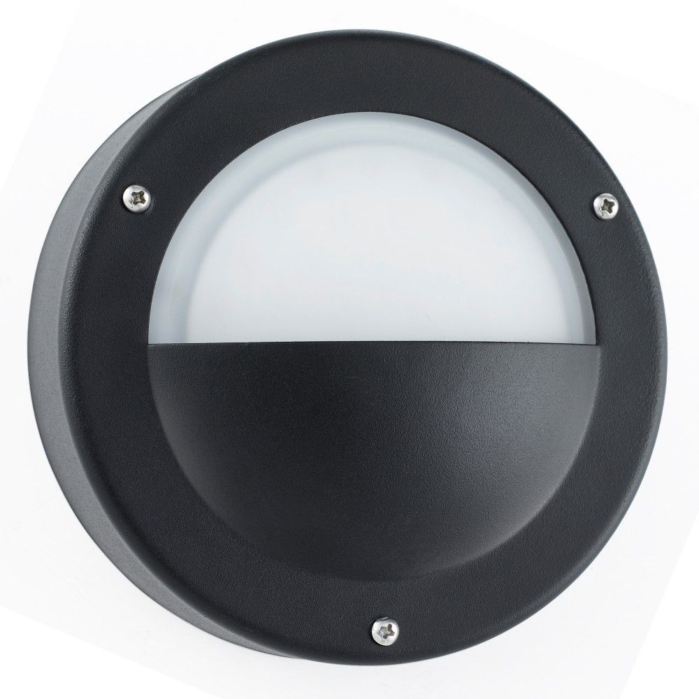 LED Outdoor Wall Light Black - White LED (8744BK) - Black Outdoor 