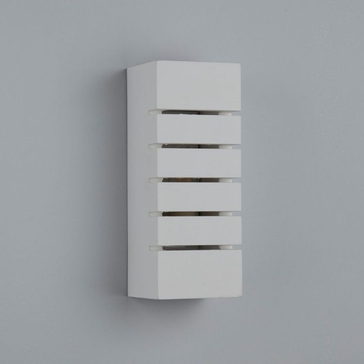Wall Light White Rectangle Plaster (4274)