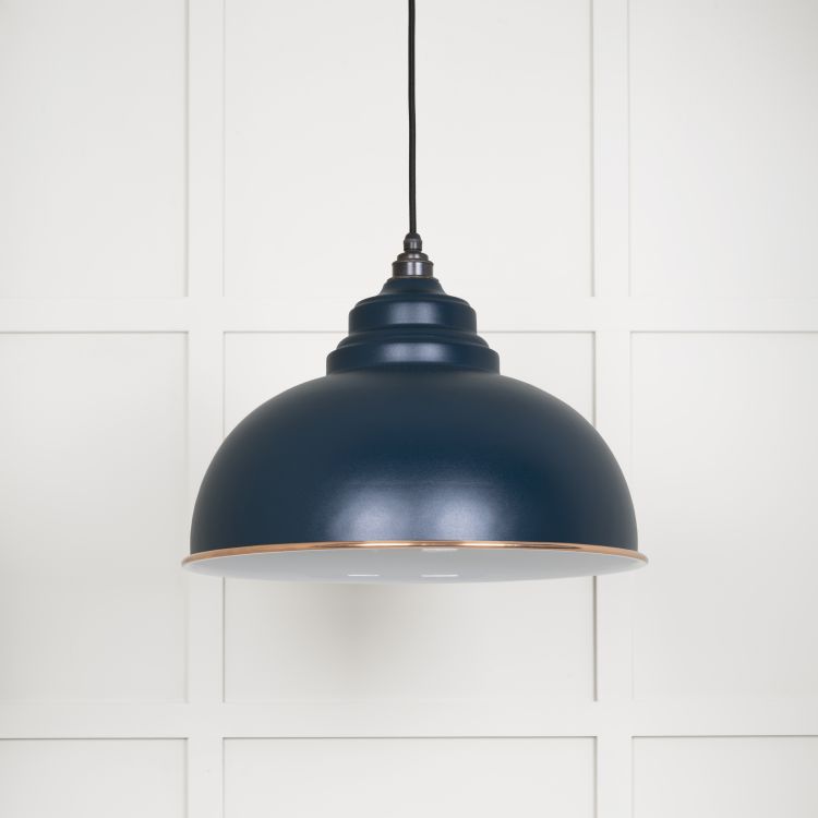White Gloss Harborne Pendant in Dusk (49508DU)