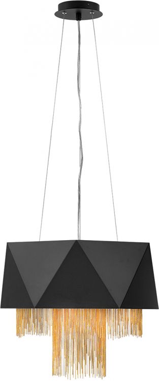 Zuma Satin Black/Gold Pendant 6 Lamps by Hinkley (HK-ZUMA6-SBG)