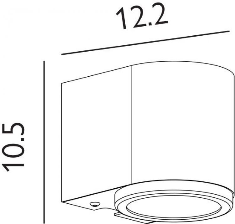 Mandal Galvanised Wall Light 1 Lamp by Norlys (MANDAL-DN-GAL)