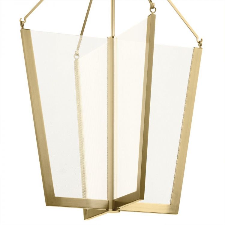 Quintiesse Champagne Gold Calters Large LED Foyer Pendant | QN-CALTERS-P-L-CG