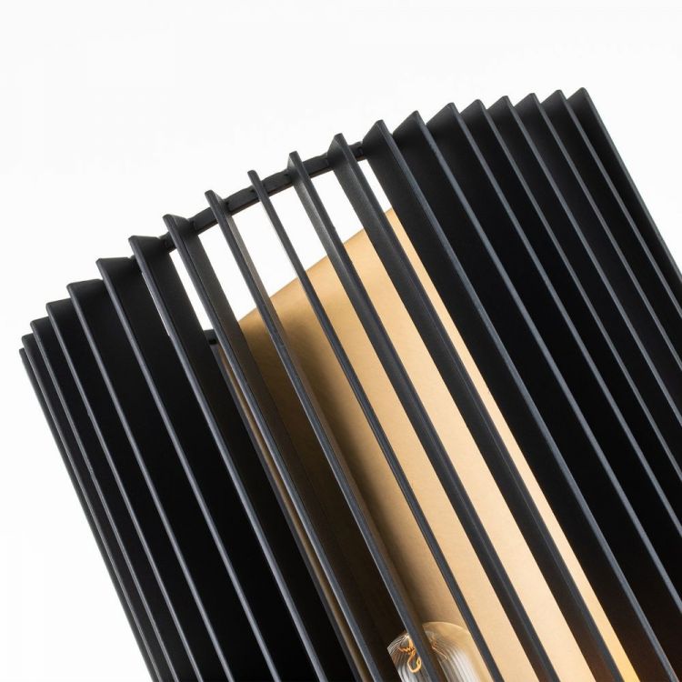 Quintiesse Black & Natural Brass Linara 1 Light Wall Light | QN-LINARA1-BK