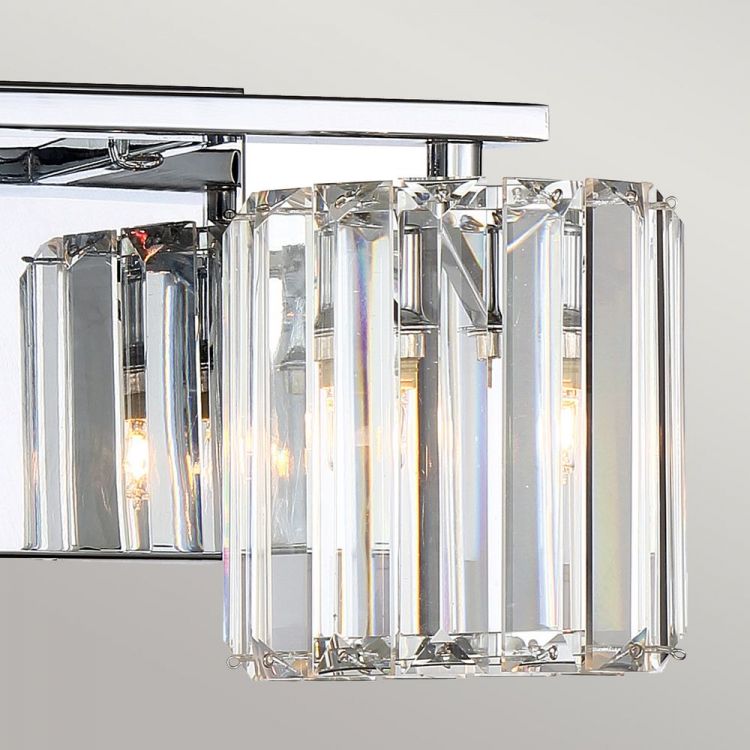 Divine Polished Chrome Wall Light 2 Lamps by Quoizel (QZ-DIVINE2-PC-BATH)