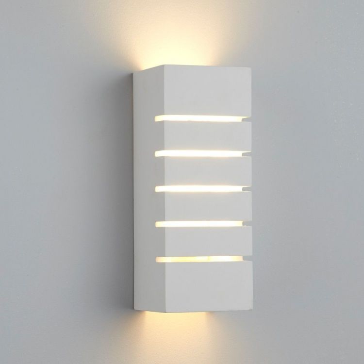 Wall Light White Rectangle Plaster (4274)