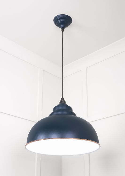 White Gloss Harborne Pendant in Dusk (49508DU)