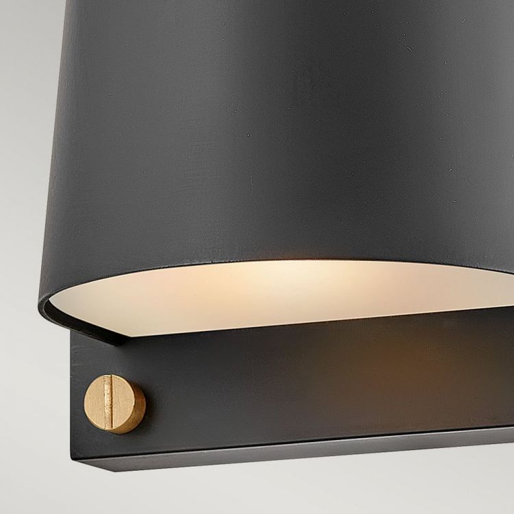 Hinkley Scout Black 1lt Small Wall Light from Elstead Lighting - HK-SCOUT-BK