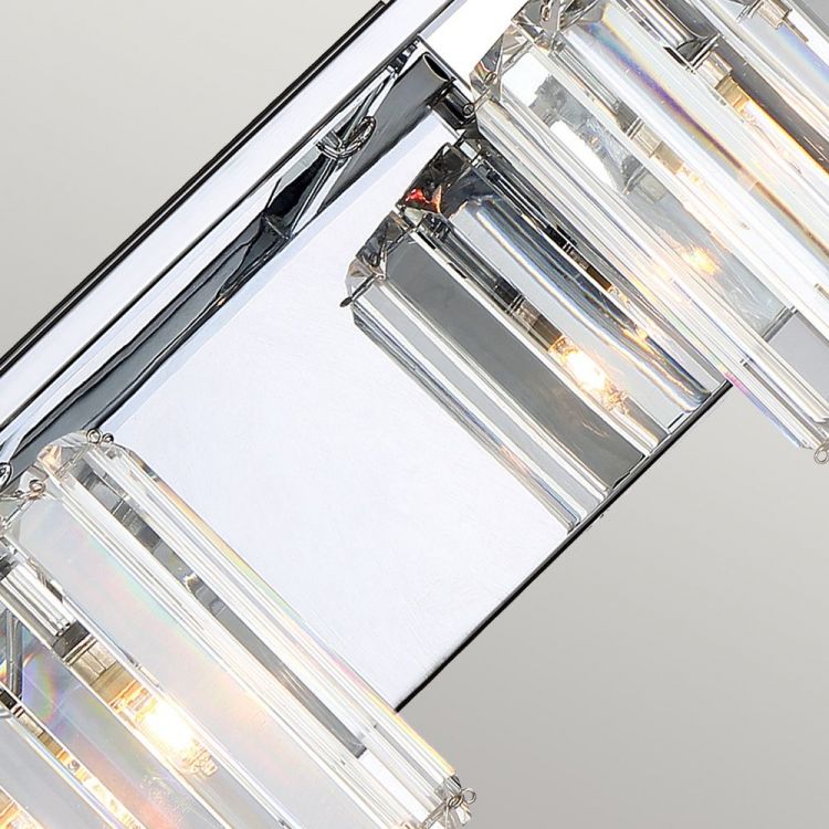 Divine Polished Chrome Wall Light 2 Lamps by Quoizel (QZ-DIVINE2-PC-BATH)
