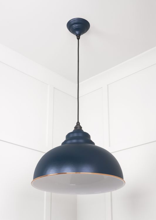 White Gloss Harborne Pendant in Dusk (49508DU)