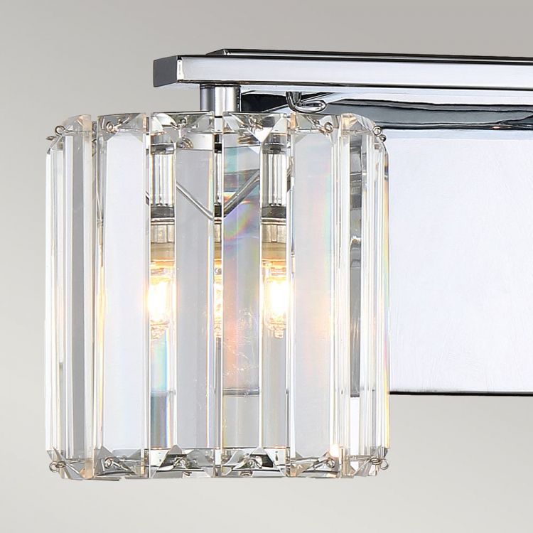 Divine Polished Chrome Wall Light 2 Lamps by Quoizel (QZ-DIVINE2-PC-BATH)