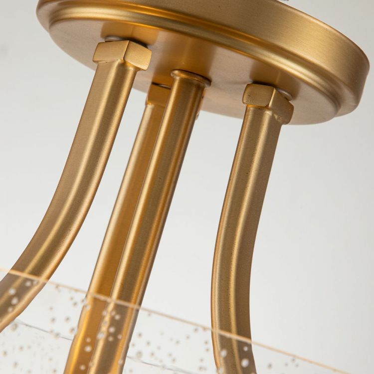 Hollister Brushed Brass Semi-Flush Ceiling Light 2 Lamps by Quoizel (QZ-HOLLISTER-SF-BB)