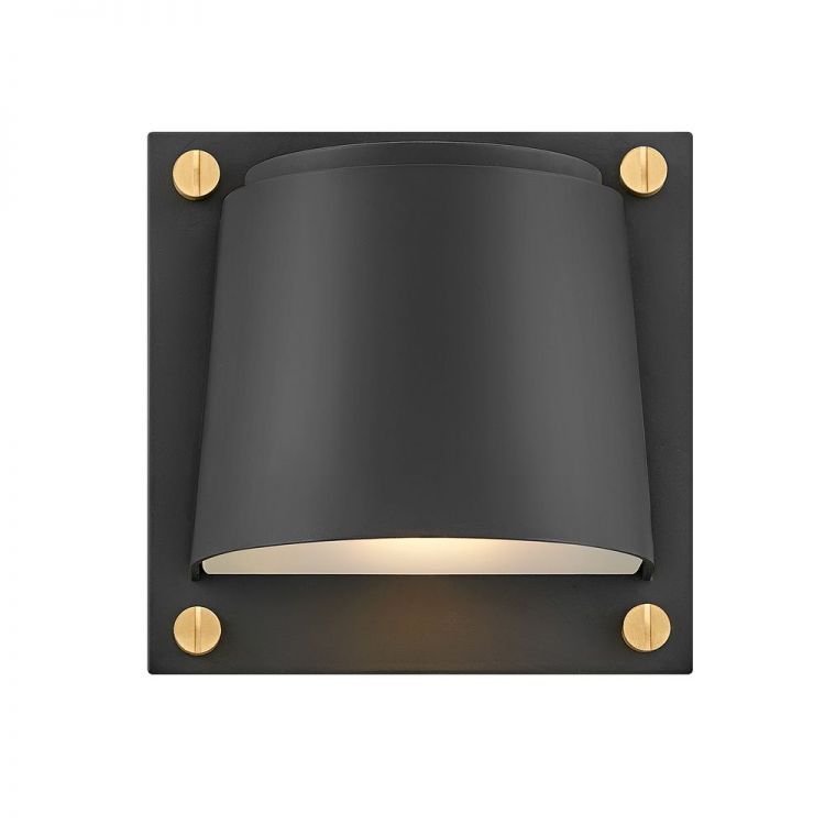 Hinkley Scout Black 1lt Small Wall Light from Elstead Lighting - HK-SCOUT-BK